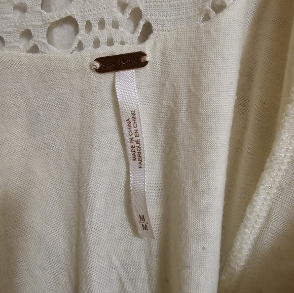 Free People Kiss the Sun Ivory Lace Cold Shoulder Mini Dress | M - Picture 4 of 4